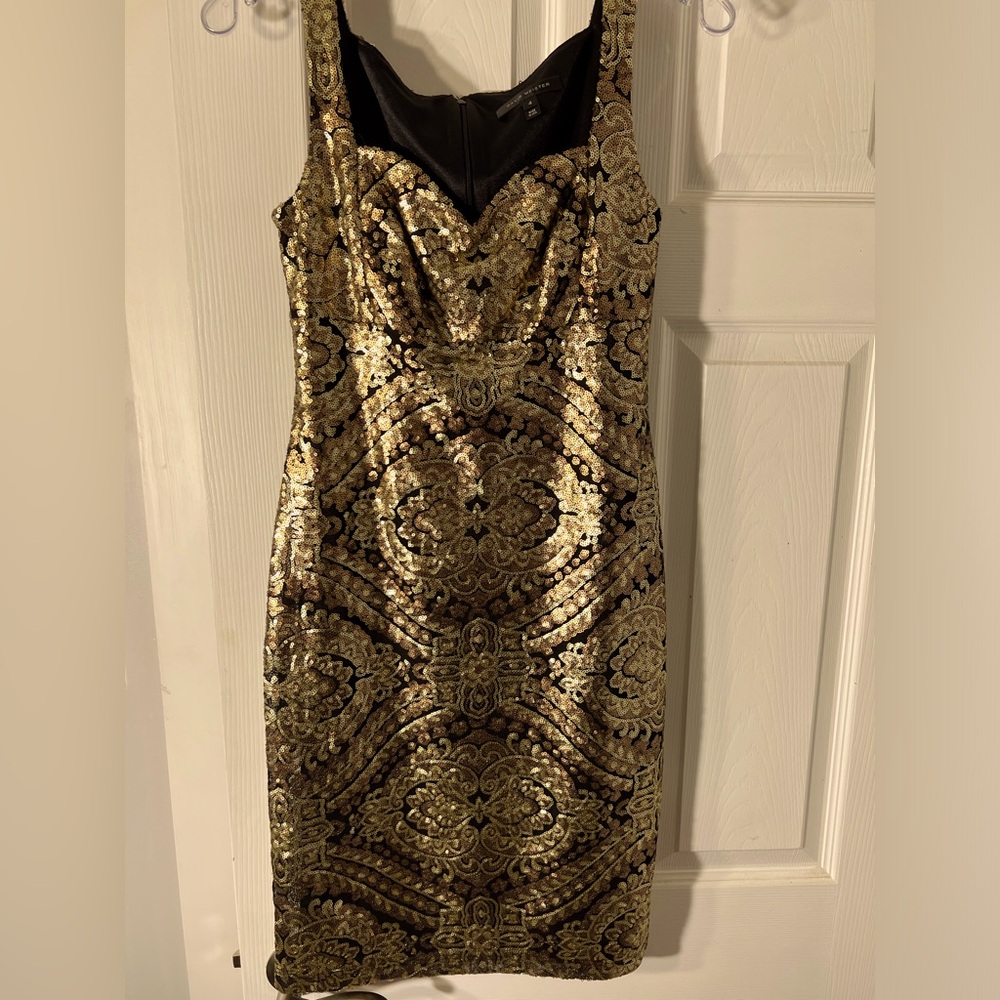 David Meister Sequin Cocktail Dress NWOT Size 4